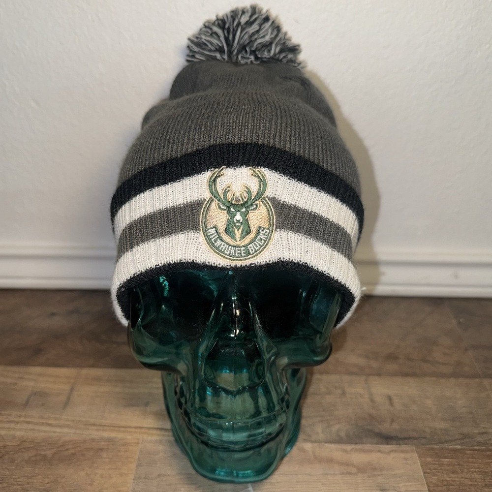 Milwaukee Bucks Green White Beanie One Size